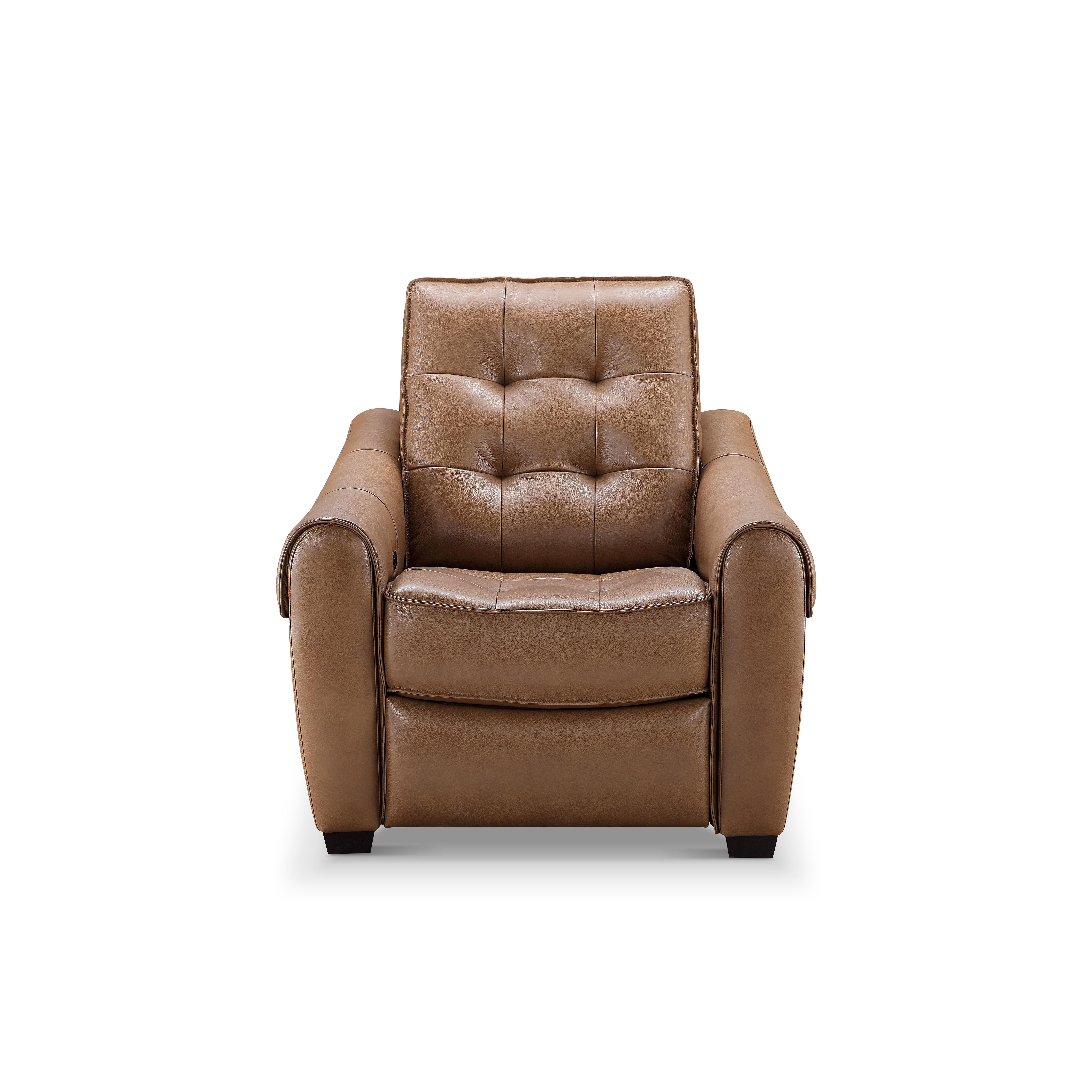 Rent to Own Abbyson Living Bemelman Leather Power Recliner, Camel at